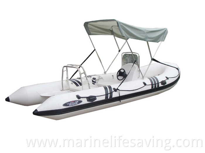 Fiberglass and PVC Semi Rigid Inflatable Speed Boat